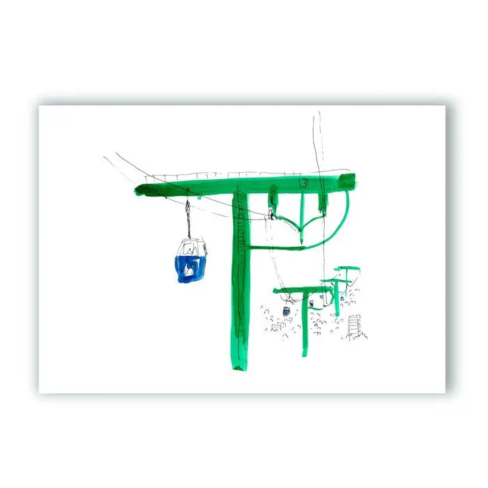 Teleférico de Madrid Impresión Giclée