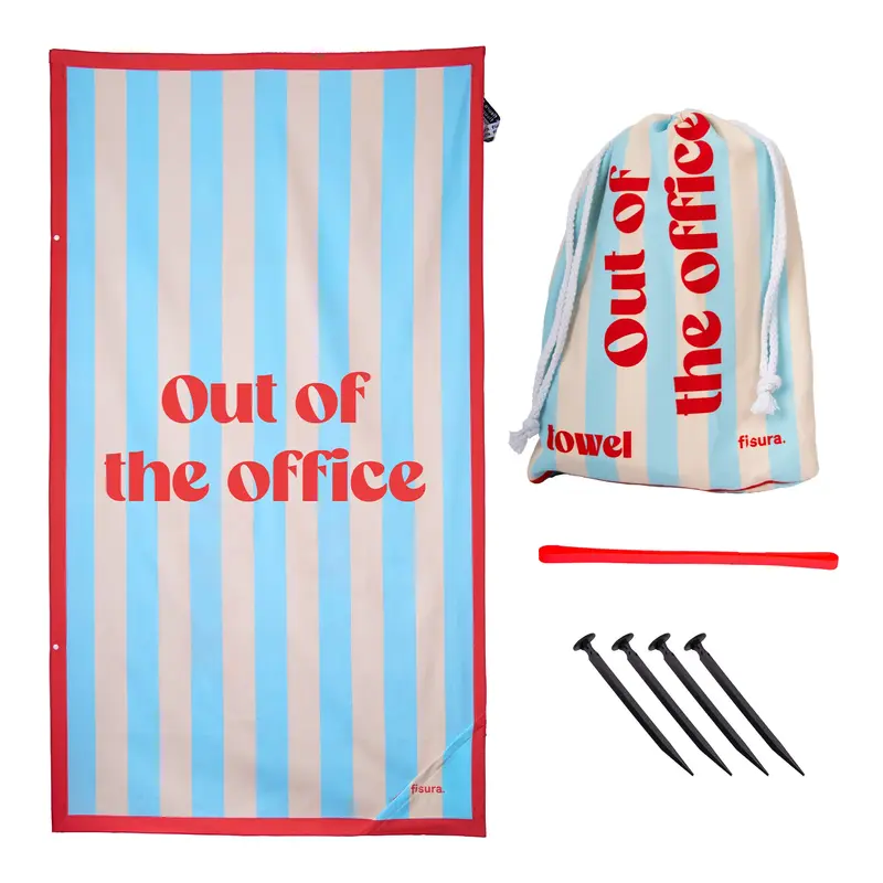 Toalla playa "Out of the office"