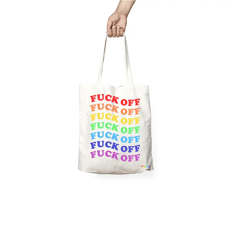 Tote bag original  "Fuck Off" multicolor
