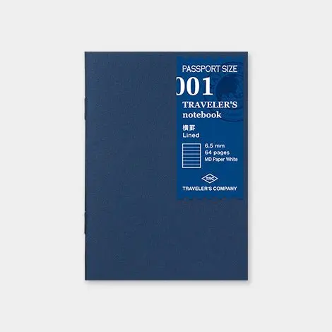 TRAVELER'S notebook Recambio 001 Líneas - Tamaño Pasaporte