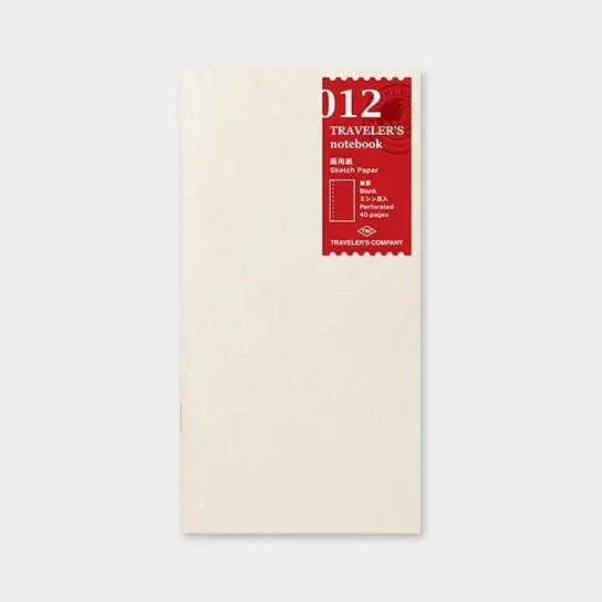 TRAVELER'S notebook Recambio 012 Papel Sketch - Tamaño Regular