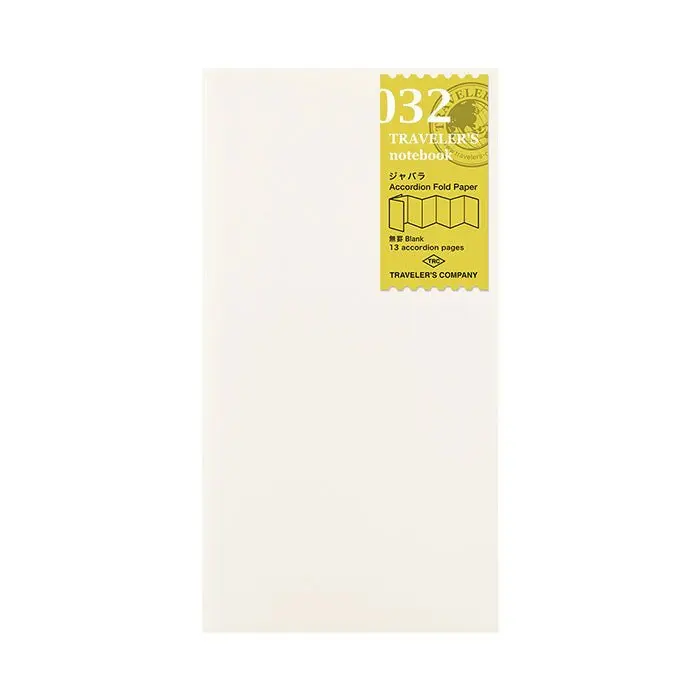 Traveler's Notebook Recambio 032 Papel en Acordeón - Tamaño Regular