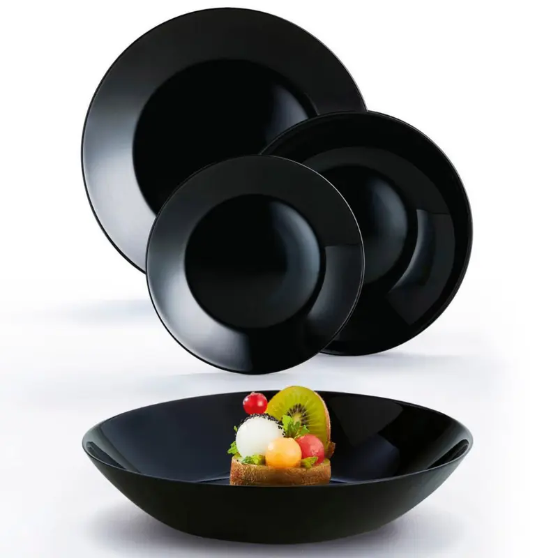 VAJILLA 12 PCS NEGRA ZELIE ARCOPAL