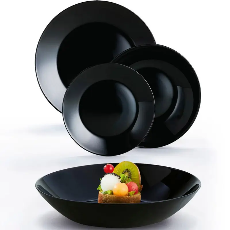 VAJILLA 18PZAS ZELIE BLACK LUMINARC