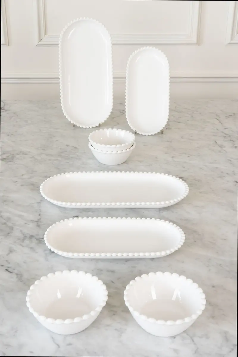 Vajilla Aperitivo De Porcelana Diseño Bolitas