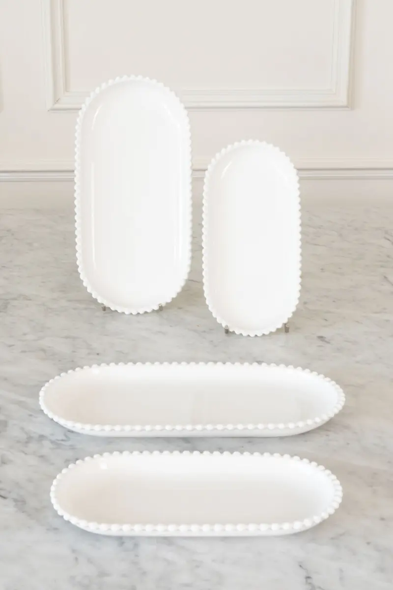 Vajilla Bandejas De Porcelana Diseño Bolitas