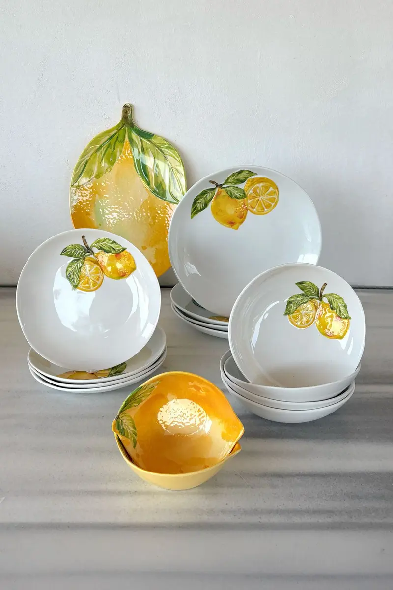 Vajilla Completa Melamina Limones 4 Personas