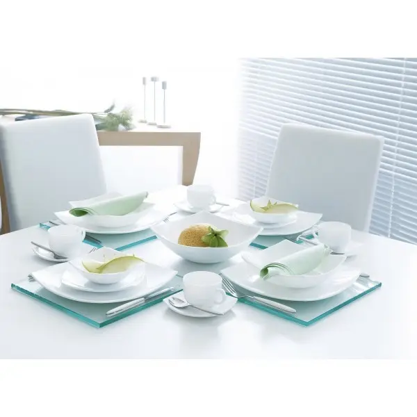 VAJILLA QUADRATO BLANCA LUMINARC