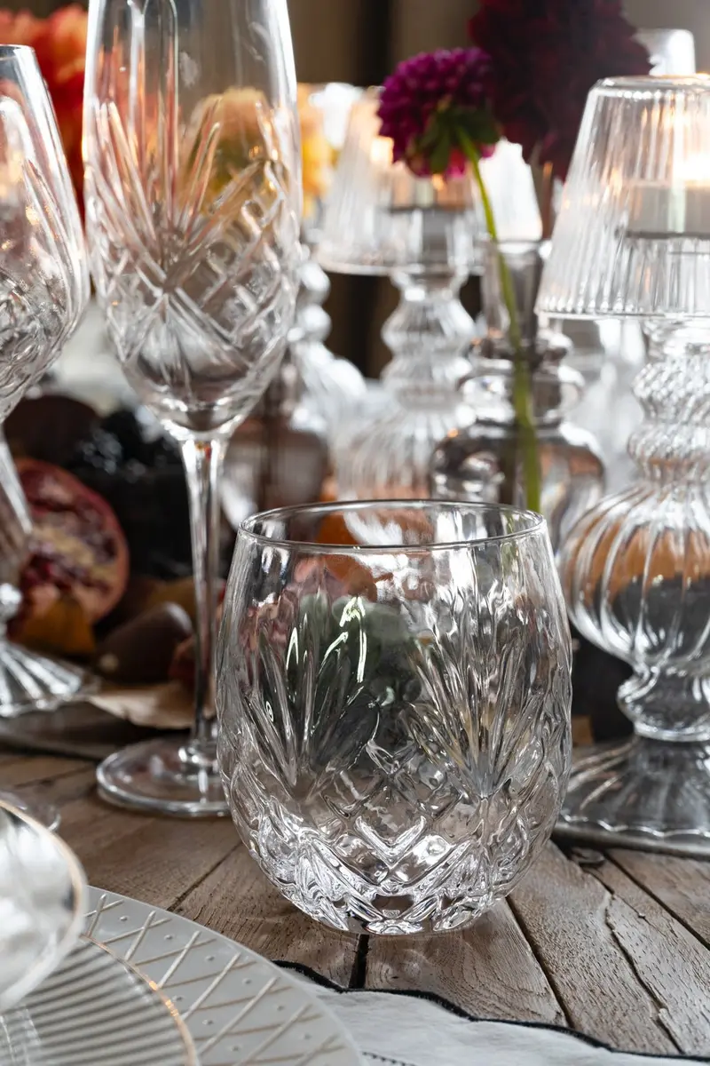 Vaso Cristal Oval Pequeño Espiga
