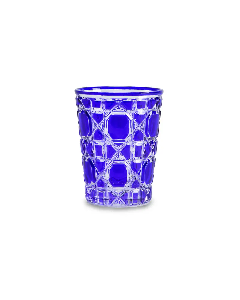 VASO DE CRISTAL AZUL