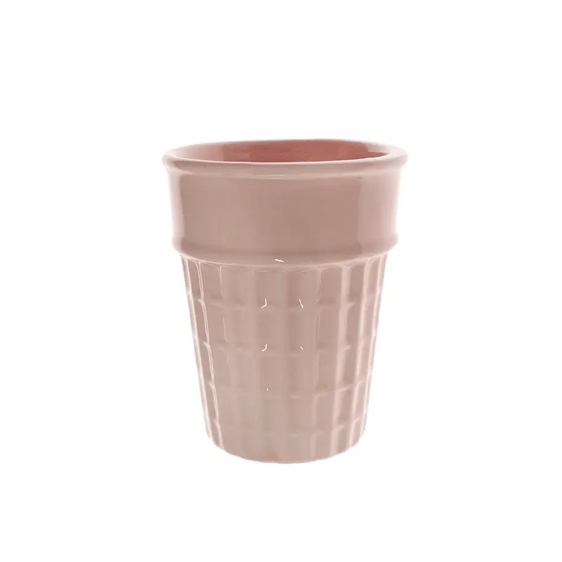 Vaso plastico helado rosa