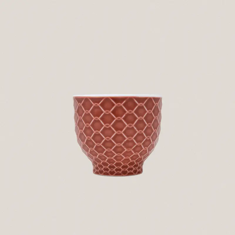 Vaso Rede Rosa Teja