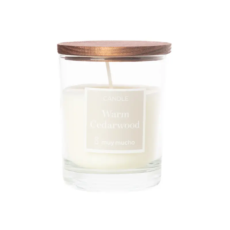 Vaso vela con tapa Warm Cedarwood
