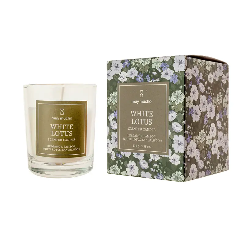 Vaso vela white lotus 110gr