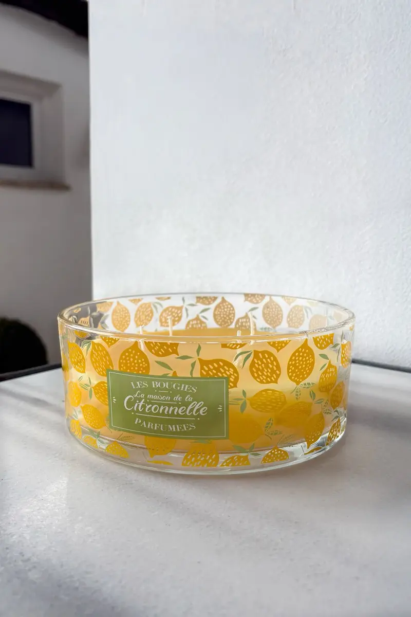 Vela De Cuatro Mechas Con Aroma A Citronela