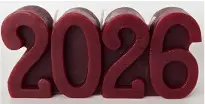 Vela decorativa 2026