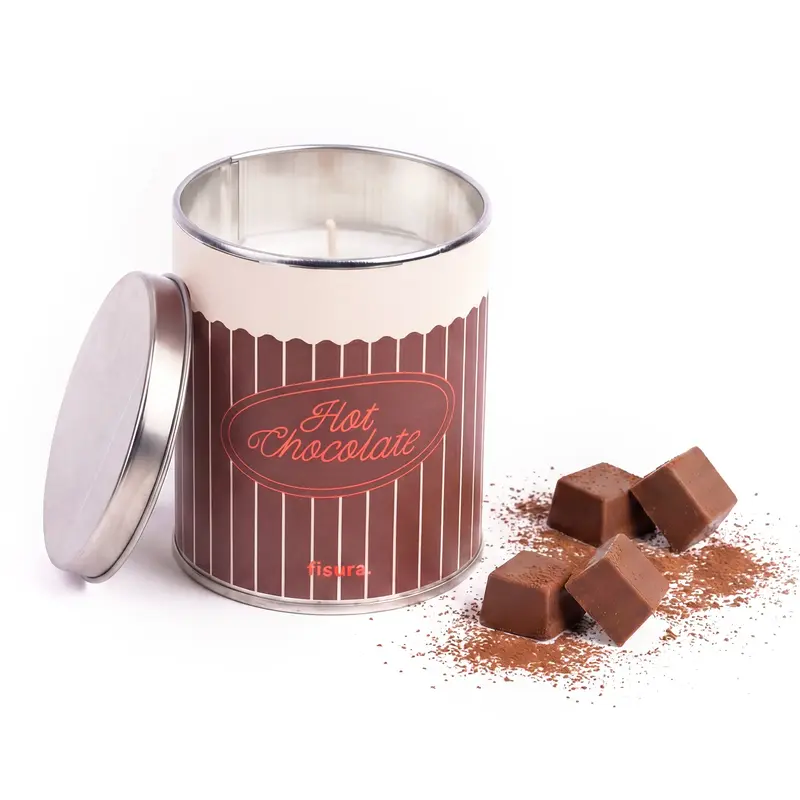 Vela en lata de metal “Hot chocolate” – chocolate