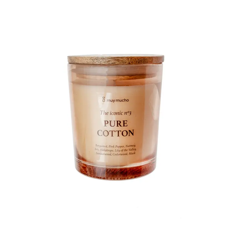 Vela Perfumada Pure Cotton · Aroma Limpieza Reconfortante · 200 g