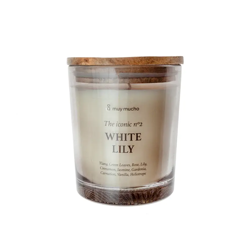 Vela Perfumada White Lily · Aroma Floral Elegante · 200 g