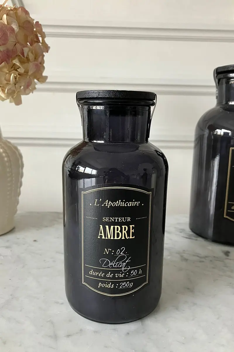 Velas Medianas Perfumadas Con Tapa Negra En Frasco De Vidrio