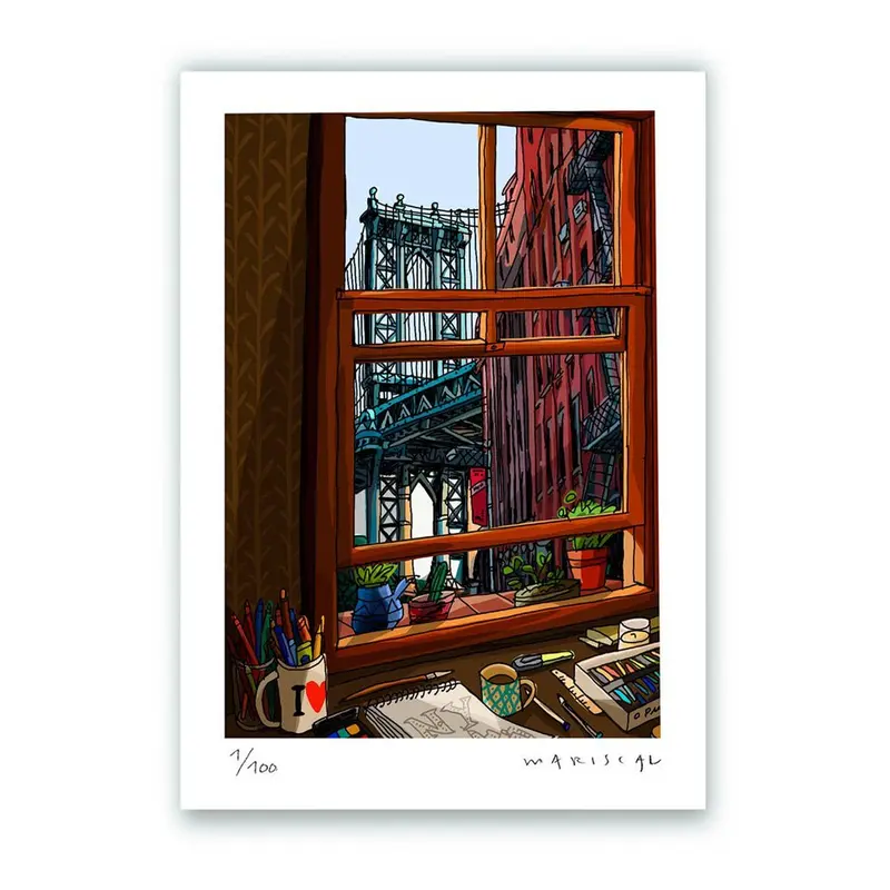 Ventana de Nueva York Impresión Fine Art