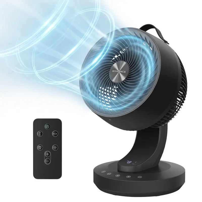 Ventilador silencioso con mando y temporizador