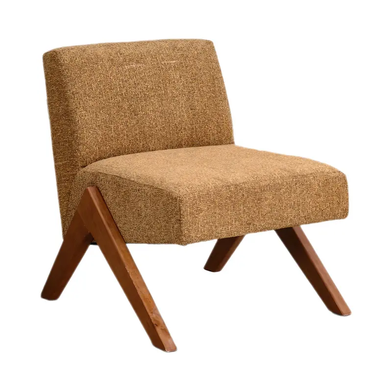 Vinto - Sillón de tela con patas de madera
