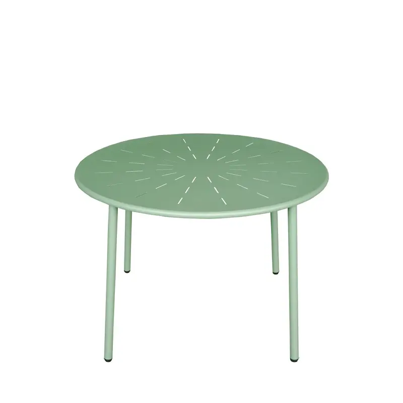Zola - Mesa de comedor de jardín redonda para 4 personas de metal